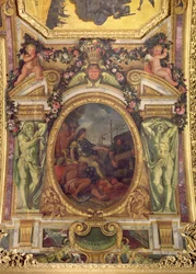 Rétablissement des droits de navigation en 1663, peinture au plafond de la Galerie des Glaces